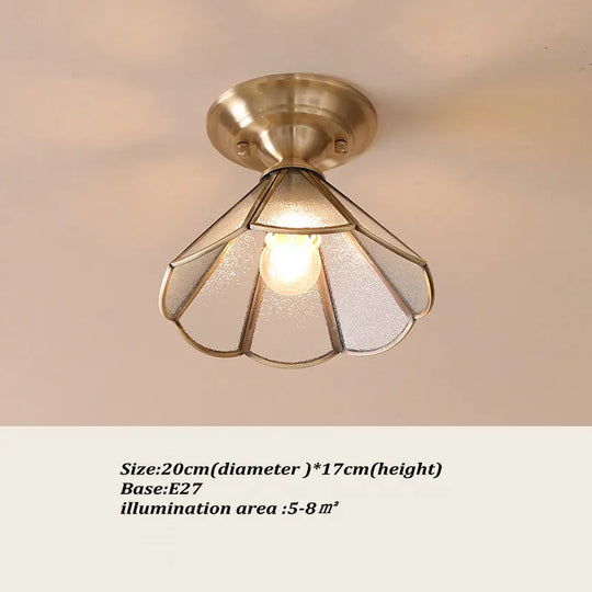 Retro Nordic Flower Ceiling Lamp with Luxury Gold Copper Finish
