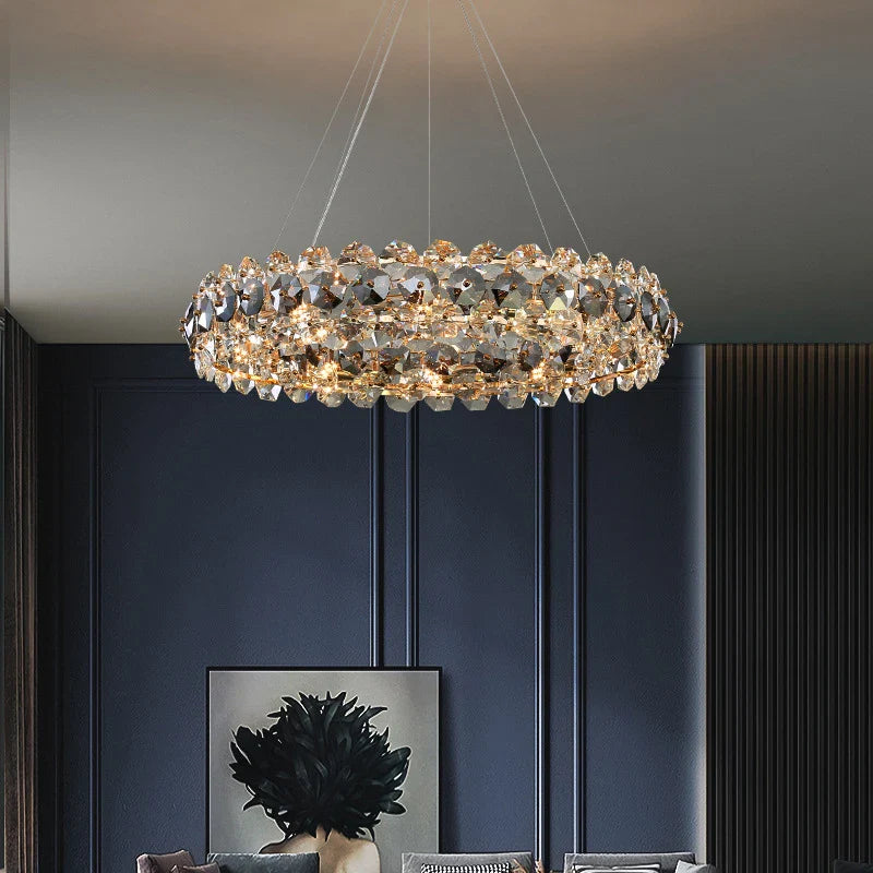 Camille Elegant Crystal Crown Chandelier: A Touch of Timeless Elegance