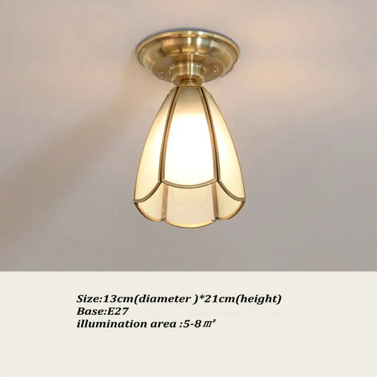 Retro Nordic Flower Ceiling Lamp with Luxury Gold Copper Finish