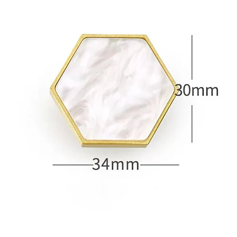 Modern Brass Shell Knobs – Colorful Cabinet & Wardrobe Pulls