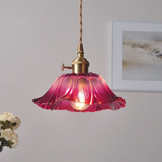 Talia Nordic Floral Glass Pendant Lights - Elegant Touch for Modern Spaces