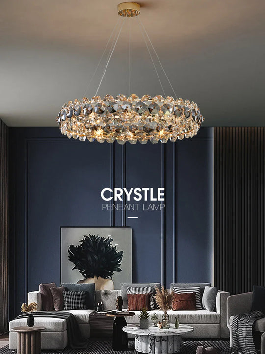 Camille Elegant Crystal Crown Chandelier: A Touch of Timeless Elegance