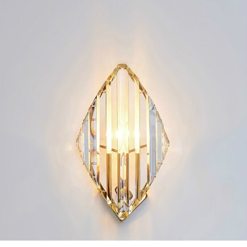 Livia Diamond Elegance Crystal Wall Lamp - Timeless LED Illumination