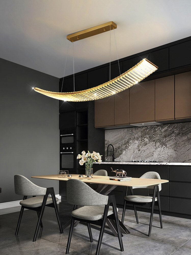 Shopia - Luxury Arch Crystal Suspension Chandelier - Modern Lighting Design