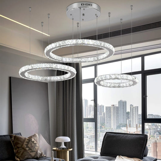 Carter Ring Chandelier – Elegant LED Lighting with Adjustable Design