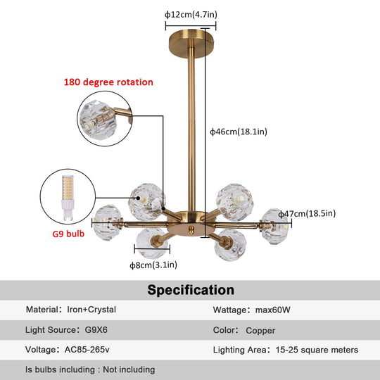 Tessa Crystal LED Hanging Light – Decorate Your Space with Elegance and Brilliance