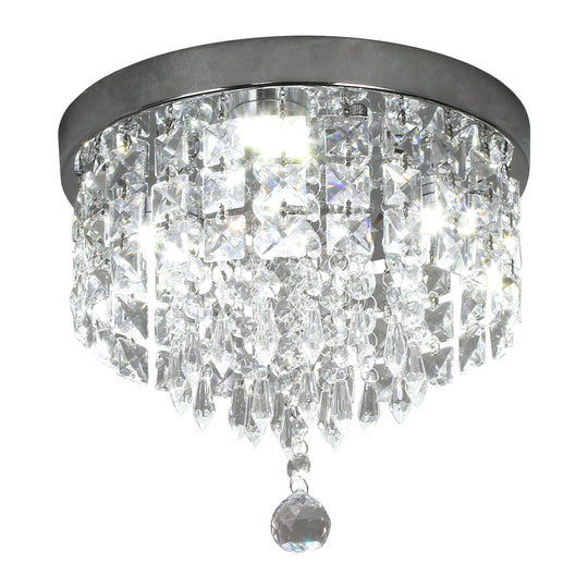 Emory Crystal Ceiling Chandelier – Elegance in a Compact Design