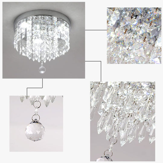 Emory Crystal Ceiling Chandelier – Elegance in a Compact Design