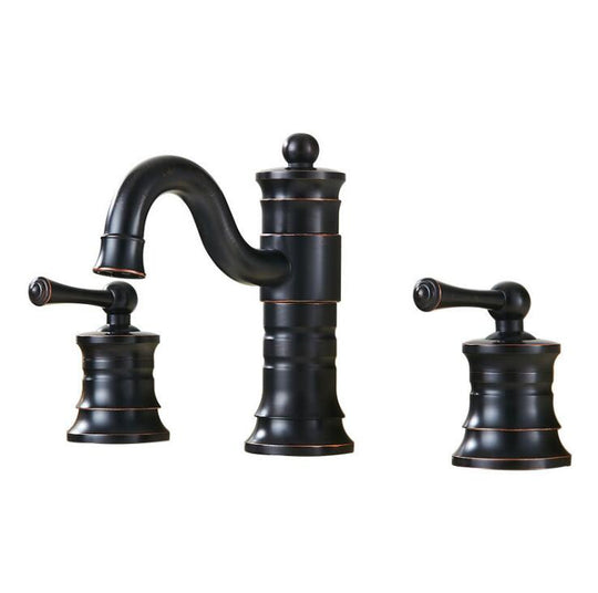 3 pcs Antique Brass Deck Mounted Bathroom Mixer Tap Bath Basin Sink Vanity Faucet Water Tap Bath Faucets