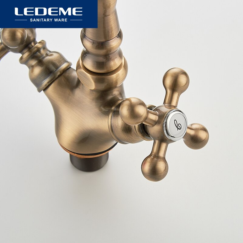 Europe Style Basin Kitchen Faucet Total Brass Bronze Finished Swivel Bathroom Faucet Mixer Tap Sink Tap 360 Degree