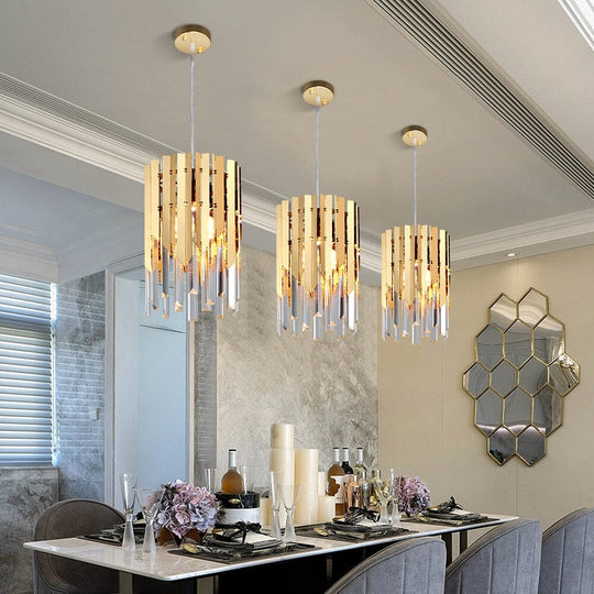 Gianna Small Round Gold K9 Crystal LED Chandelier – Illuminate Your Space with Modern Elegance