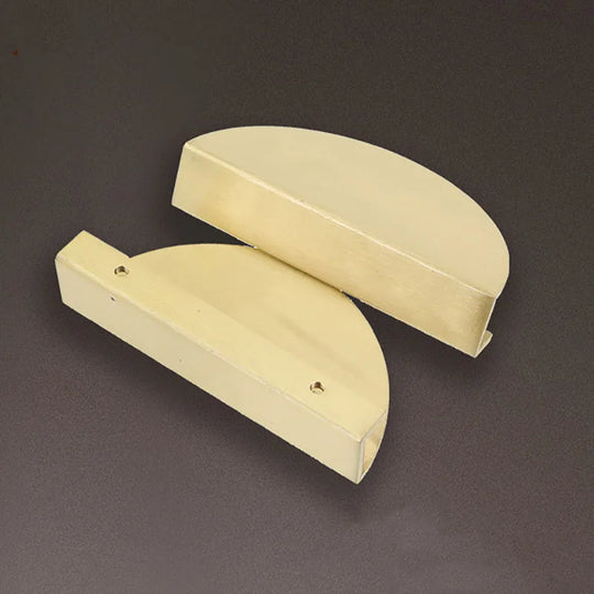 Round Solid Brass Cabinet Knobs & Handles – Half-Round Drawer Pulls (Set of 2)