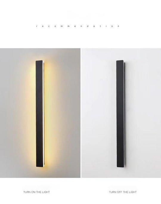 Waterproof Long Linear LED Wall Lamp Outdoor Wall Lights Black Porch Lights