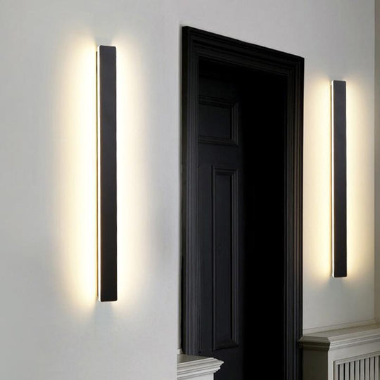 Waterproof Long Linear LED Wall Lamp Outdoor Wall Lights Black Porch Lights