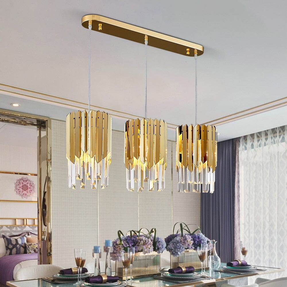 Gianna Small Round Gold K9 Crystal LED Chandelier – Illuminate Your Space with Modern Elegance