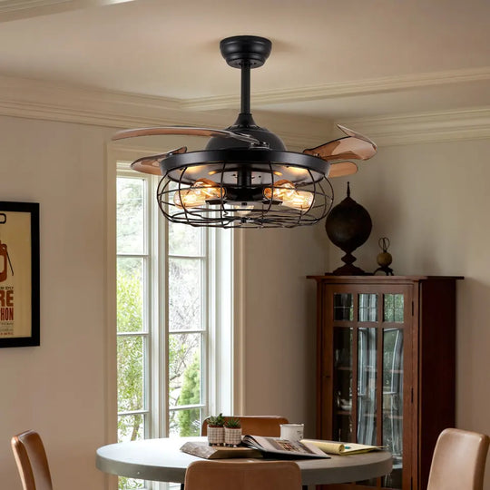 Harper Retro Style Farmhouse Black Ceiling Fan With Light: Timeless Charm for Your Space