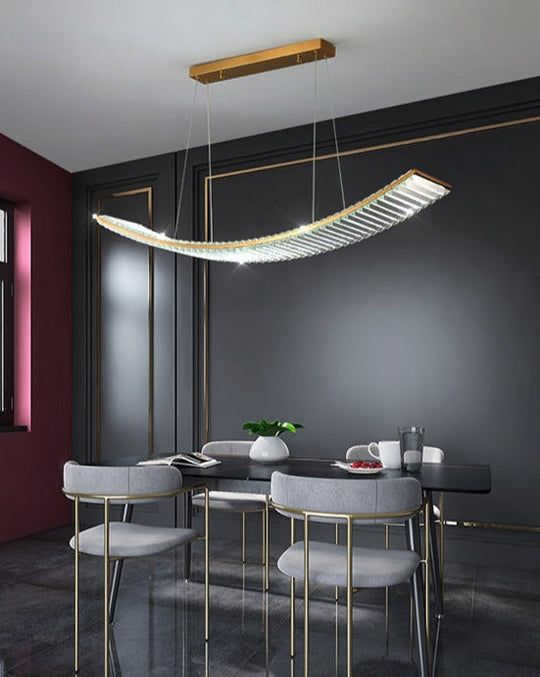 Shopia - Luxury Arch Crystal Suspension Chandelier - Modern Lighting Design