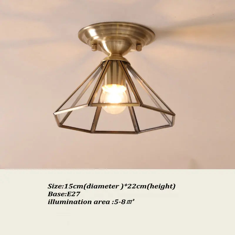 Retro Nordic Flower Ceiling Lamp with Luxury Gold Copper Finish