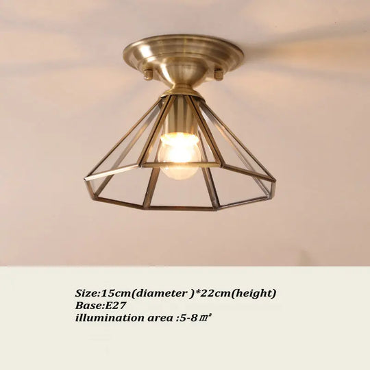 Retro Nordic Flower Ceiling Lamp with Luxury Gold Copper Finish