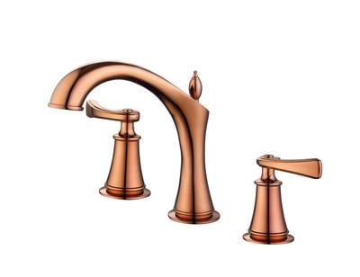 Basin Faucet Widespread American Style Classical Gold Brass Mixer Tap Bathroom Basin Water Sink Mixer Gold Brass