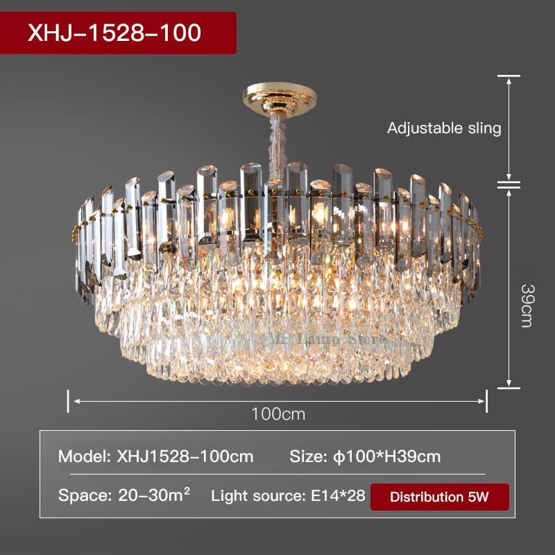 Amelia Round Crystal Chandelier