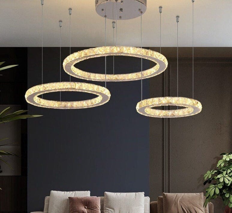 Carter Ring Chandelier – Elegant LED Lighting with Adjustable Design