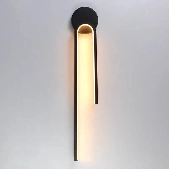 Black Gold Minimalism LED Wall Lamp - Sleek and Modern Lighting Solution