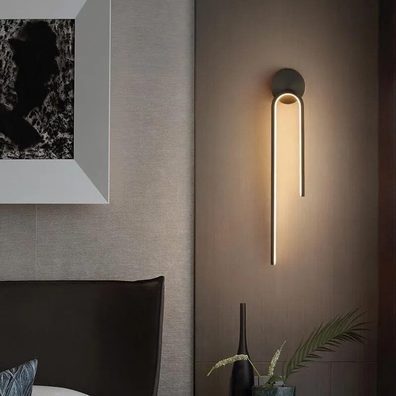 Black Gold Minimalism LED Wall Lamp - Sleek and Modern Lighting Solution