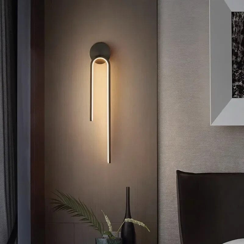 Black Gold Minimalism LED Wall Lamp - Sleek and Modern Lighting Solution