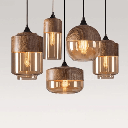 Aiko Wooden LED Pendant Lights - Modern Charm for Your Home