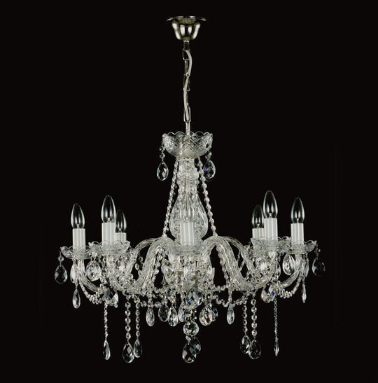 Classe Elevated Crystal Chandelier - Luxurious Hand-Cut Bohemian Elegance