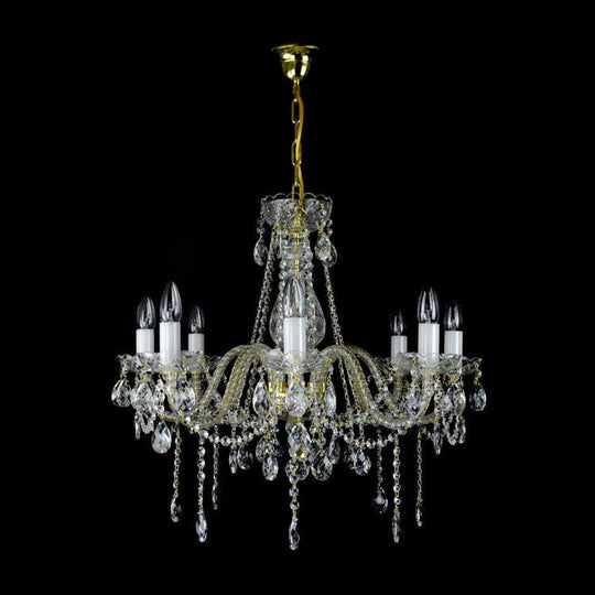 Classe Elevated Crystal Chandelier - Luxurious Hand-Cut Bohemian Elegance