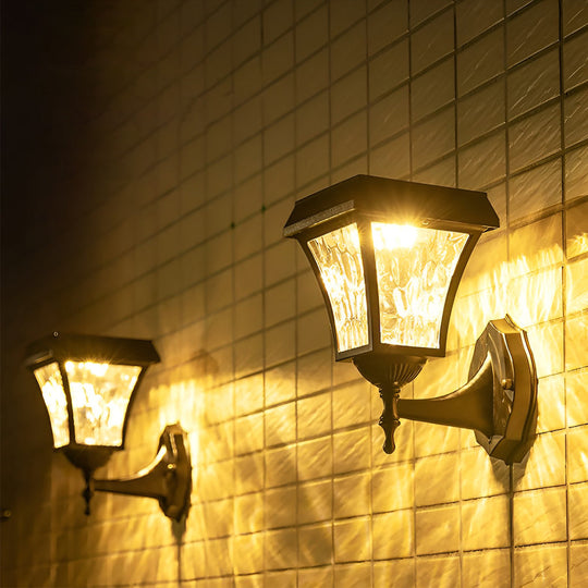 Solar LED Outdoor Wall Sconce with Touch Switch
