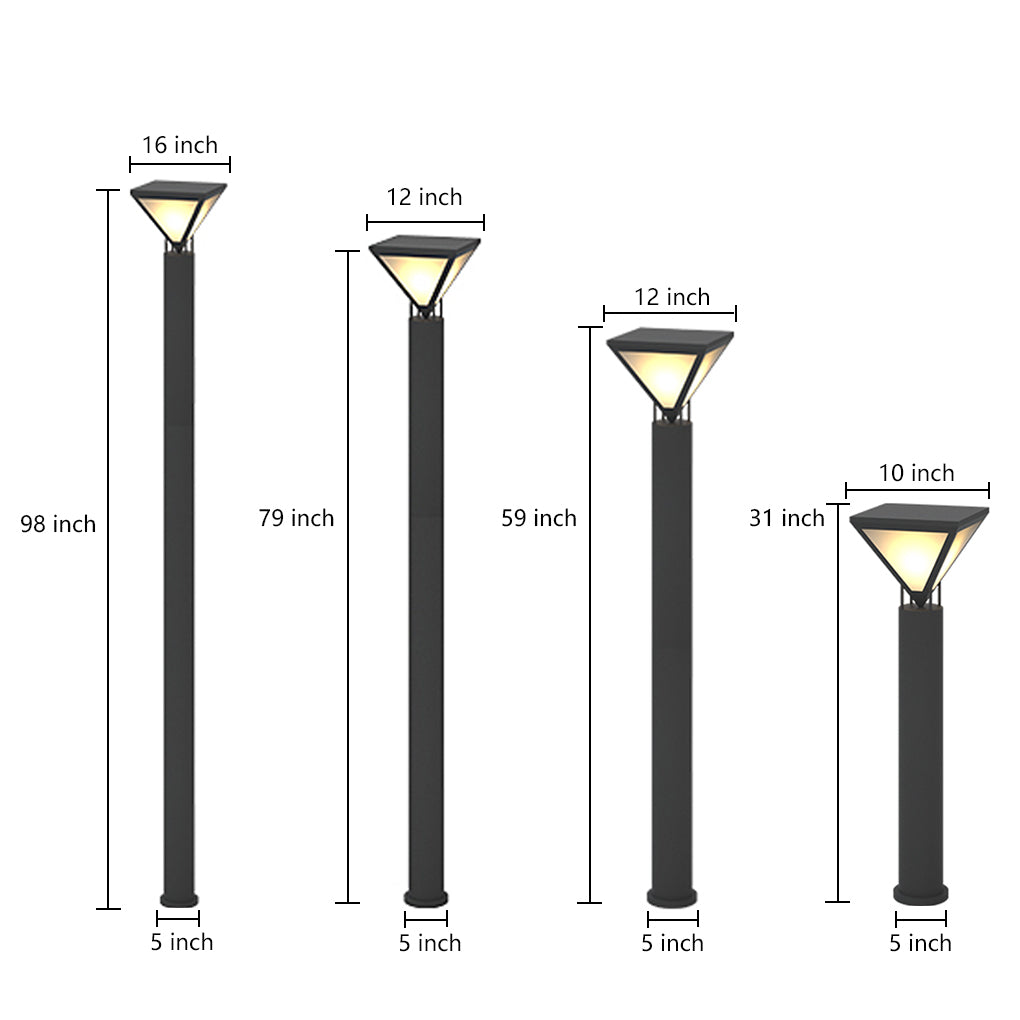 Waterproof LED Solar Outdoor Lamp Post Light