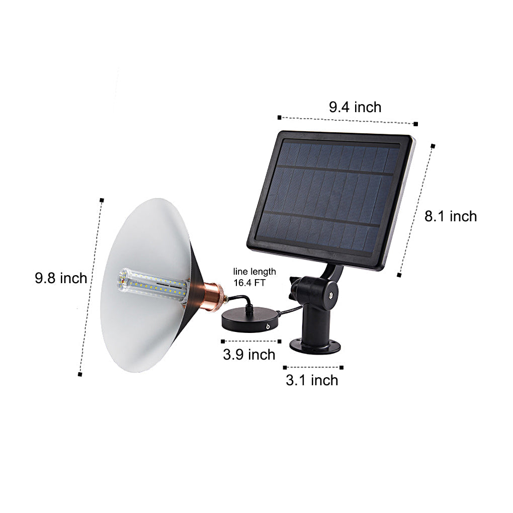 Classic Conical Solar LED Pendant Light Outdoor & Indoor Hanging Lamp