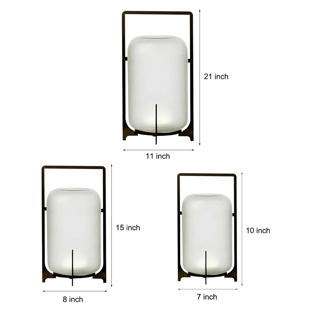 Portable Lantern Shaped Glass Waterproof LED Outdoor Solar Light