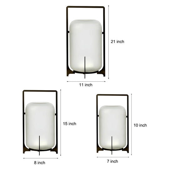 Portable Lantern Shaped Glass Waterproof LED Outdoor Solar Light