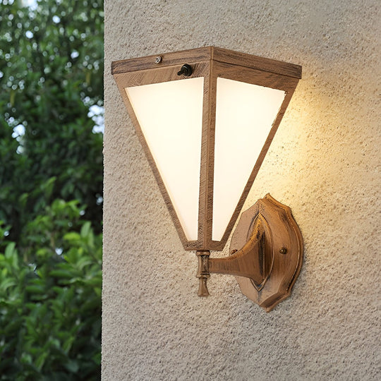 Industrial Tapered Solar LED Outdoor Wall Light