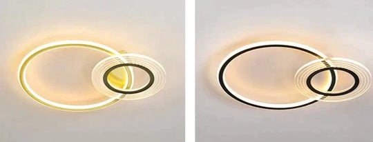 Modern Simple Circle Warm Room Living Room Led Ceiling Lamp