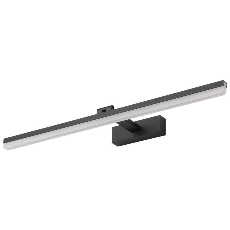 Linear LED Bathroom Vanity Sconce with Acrylic Diffuser - Simple Metal Design