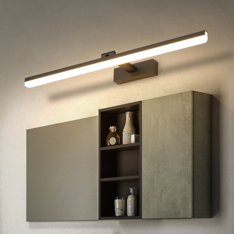 Linear LED Bathroom Vanity Sconce with Acrylic Diffuser - Simple Metal Design