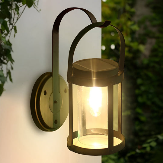Portable Lantern Shaped Solar LED Waterproof Outdoor Wall Sconce