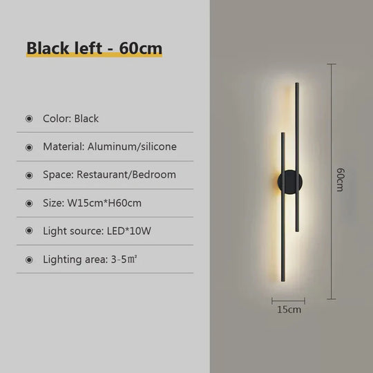 Celine  Double Head Long Strip LED Wall Lamps