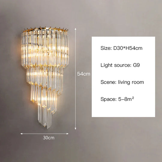 Celeste Gold Luxury Crystal Wall Lamps - Modern Elegance