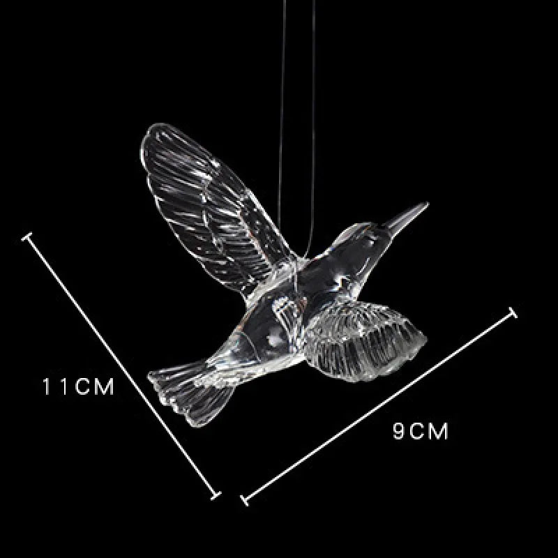 Acrylic Transparent Bird Crystal Pendant – Decorative Hanging Ornament for Home & Events