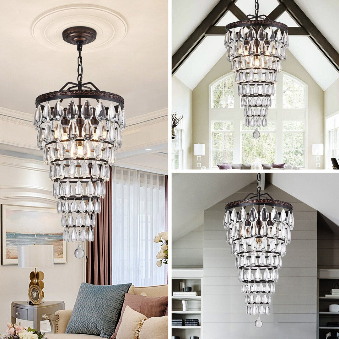 Crystal LED Waterdrop Empire Chandelier: Luxurious Elegance for Your Home