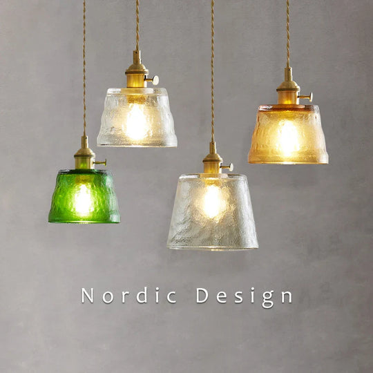 Caroline Copper Glass Pendant Light - Timeless LED Illumination for Modern Spaces