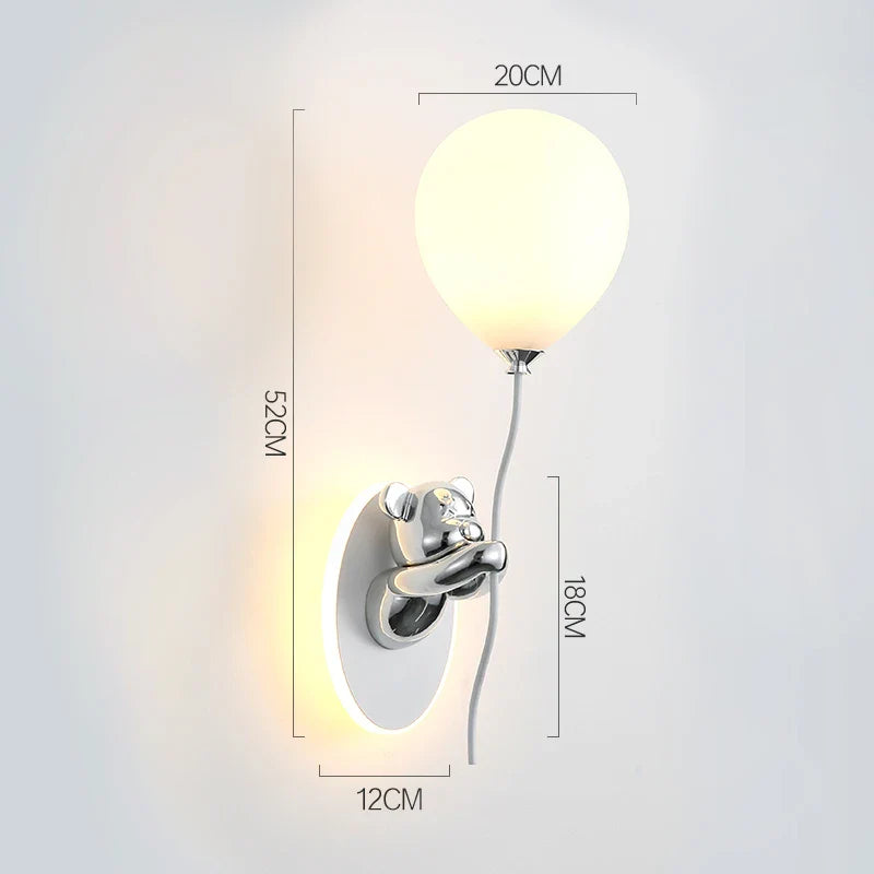 Bear Cartoon Children's Room Wall Lamp - Whimsical Bear Wall Light for Kids