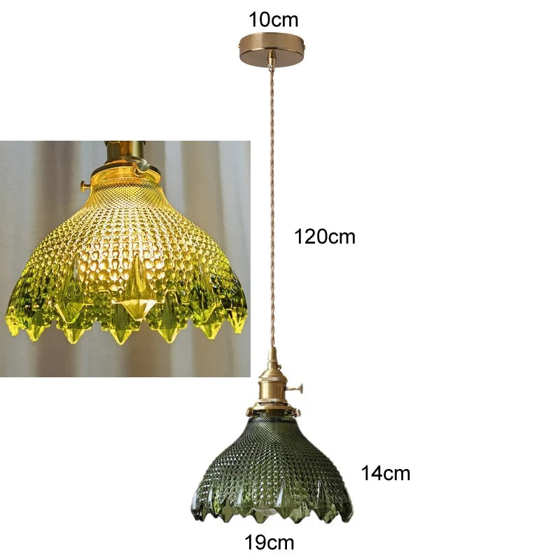 Seraphina – Green Glass Pendant Light for Kitchen Island, Dining, and Home Décor
