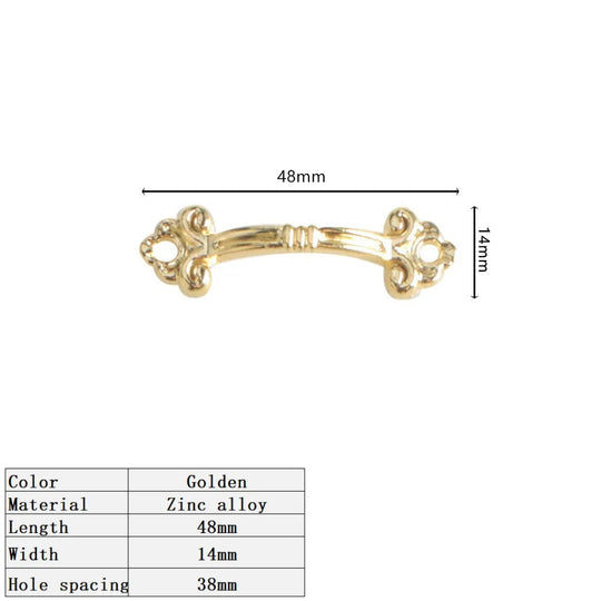 10pcs Antique Zinc Alloy Drawer Handles – Vintage Chinese Style